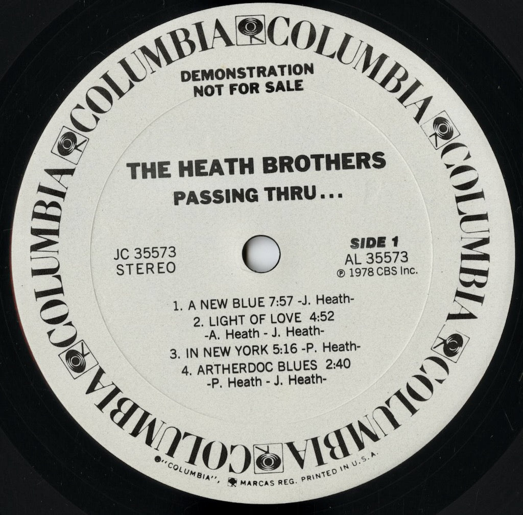 Heath Brothers - Passing Thru (JC 35573) LP 1978 US Columbia|中古LP
