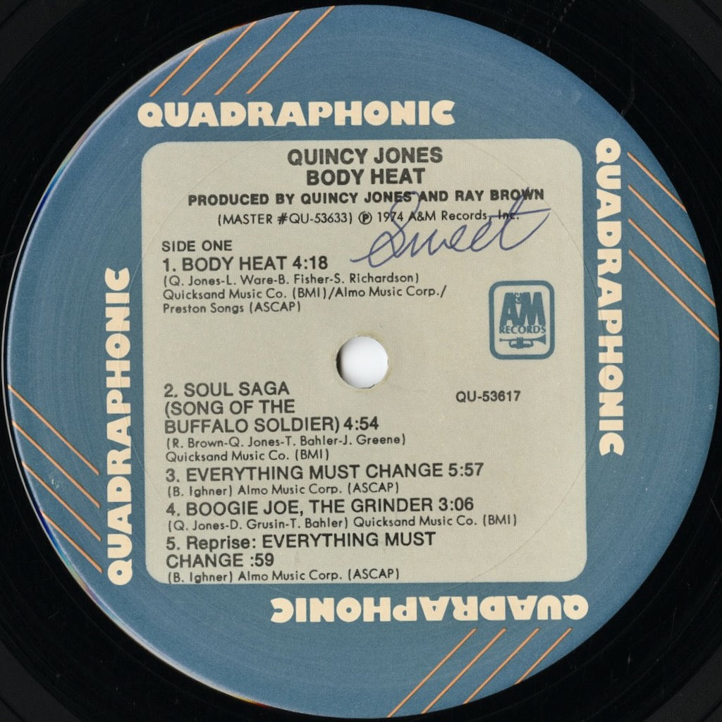 Quincy Jones / クインシー・ジョーンズ / Body Heat - Quadraphonic (QU-53617)