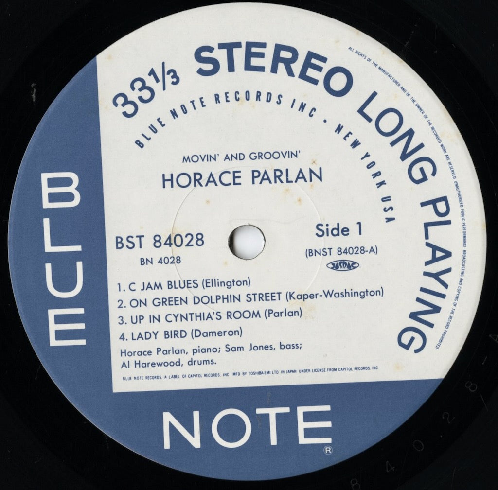Horace Parlan / ホレス・パーラン / Movin' & Groovin' (BN 4028)