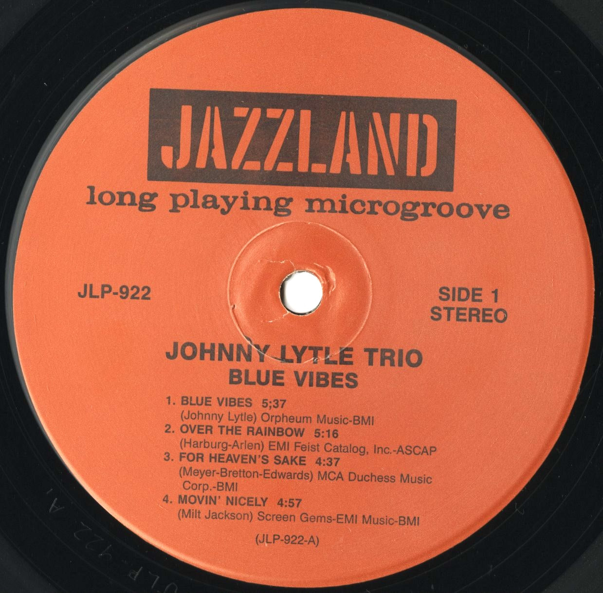 Johnny Lytle / ジョニー・ライトル / Blue Vibes (JLP-922)