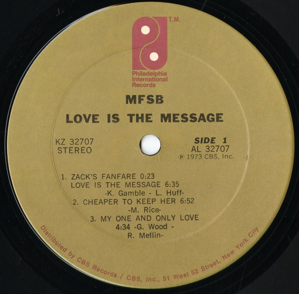 MFSB - Love Is The Message (KZ32707) 1973 US Philly International|中古LP