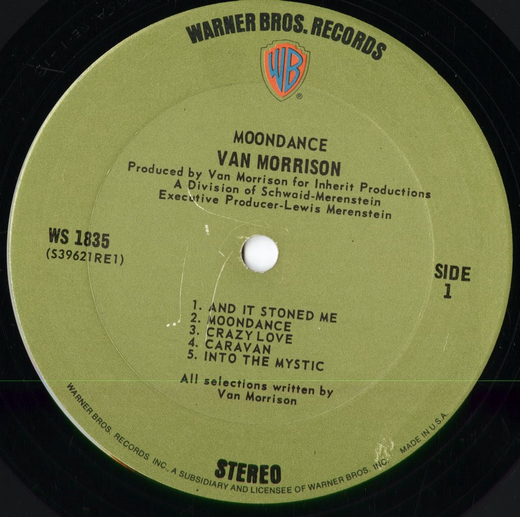 Van Morrison - Moondance (WS 1835) 1970 US Warner Bros.|中古LP