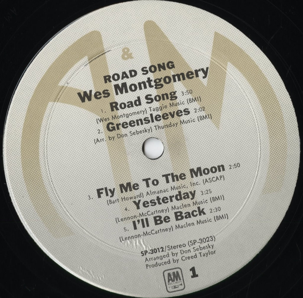 Wes Montgomery - Road Song (SP 3012) 1970's US A&M/CTI|中古LP