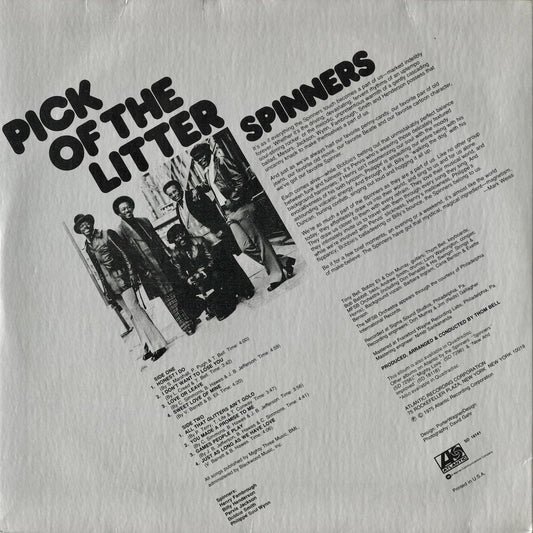 Spinners - Pick Of The Litter (SD 18141) 1975 US Atlantic|中古LP