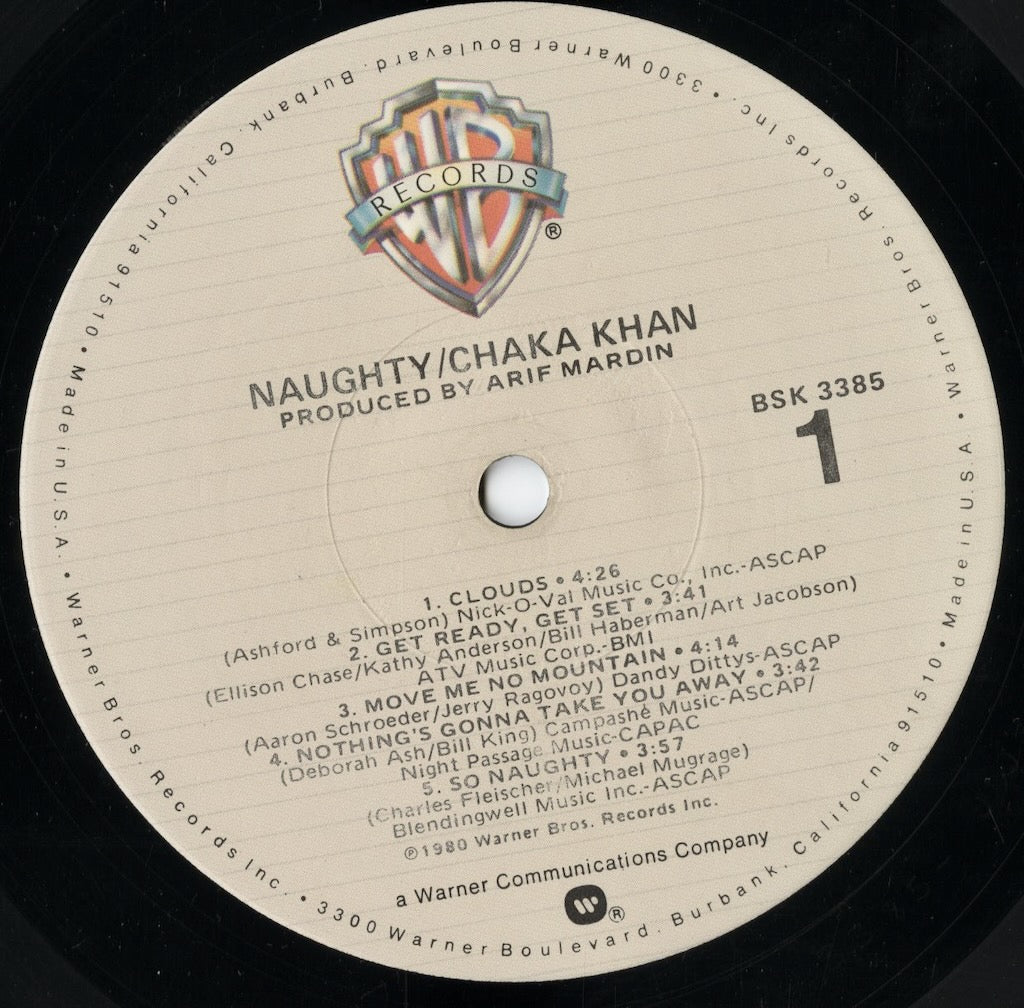 Chaka Khan - Naughty (BSK 3385) LP 1980 US Warner|中古LP