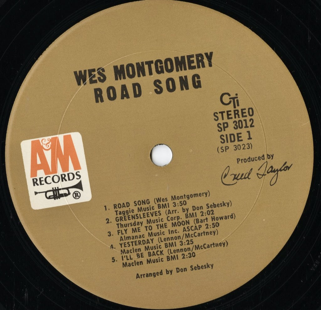 Wes Montgomery - Road Song (SP 3012) LP 1968 US A&M|中古LP