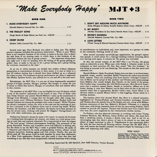 MJT+3 - Make Everybody Happy (22YB-2013) 1987 JPN Vee Jay|中古LP