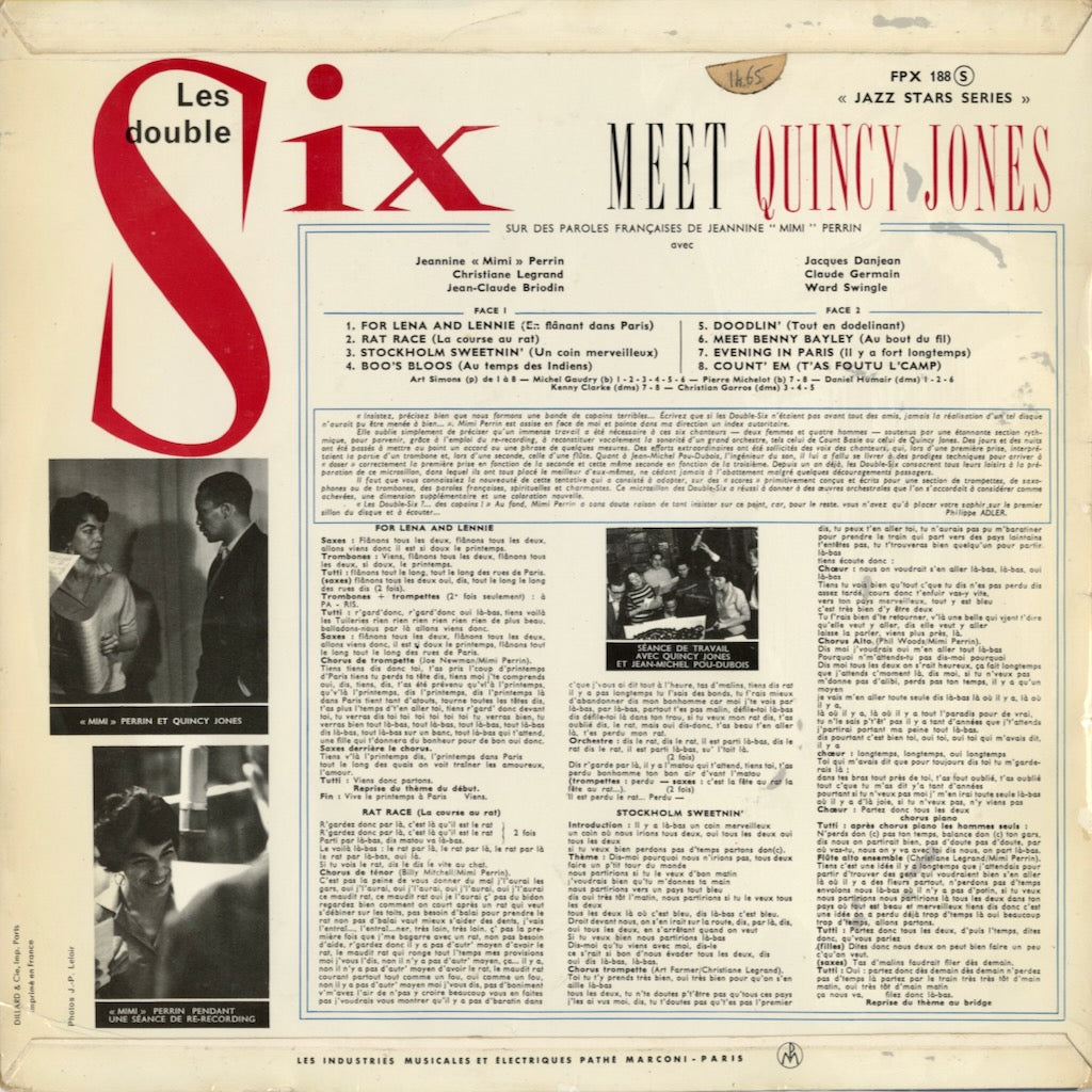 Les Double Six - Meet Quincy Jones (SGXF 105) LP 1960 FRA Columbia |中古LP