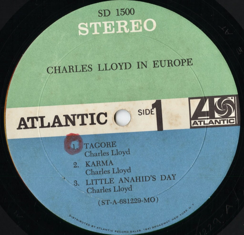 Charles Lloyd - Charles Lloyd In Europe (SD 1500) 1968 US Atlantic|中古LP