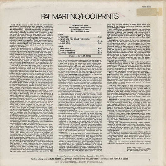Pat Martino - Footprints (MR 5096) LP 1975 US Muse|中古LP