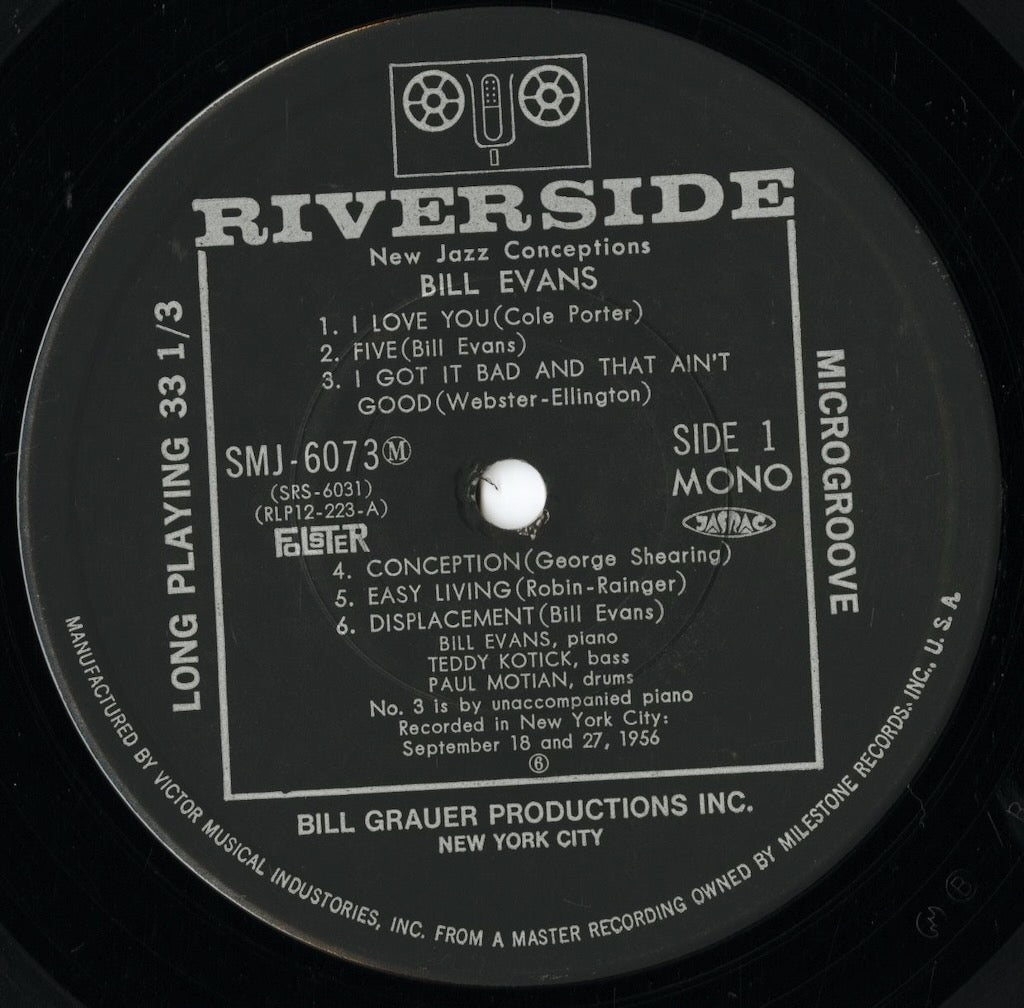 Bill Evans / ビル・エヴァンス / New Jazz Conceptions (SMJ-6073M)