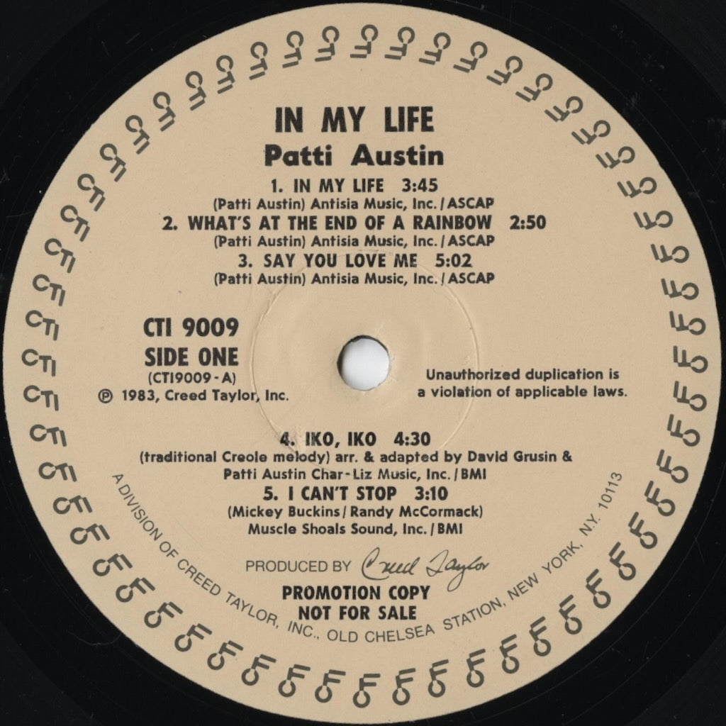 Patti Austin / パティ・オースティン / In My Life (CTI 9009)