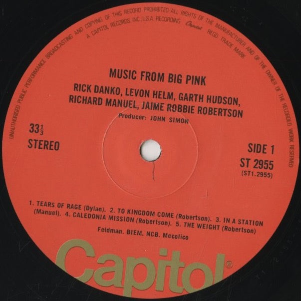 The Band / ザ・バンド / Music From Big Pink (ST 2955)