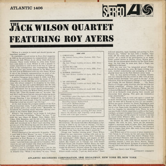 The Jack Wilson Quartet Featuring Roy Ayers (SD 1406) 1963 US Atlantic|中古LP