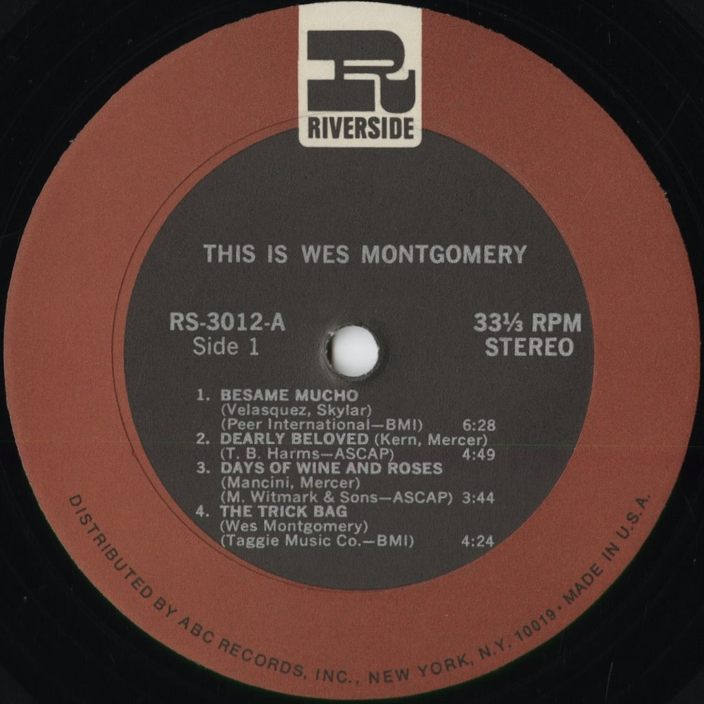 Wes Montgomery - This Is Wes Montgomery (RS 3012) 1968 US Riverside|中古LP