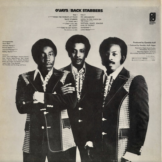 The O'Jays - Back Stabbers (ECPL-63) 1973 JPN Epic/P.I.R.|中古LP