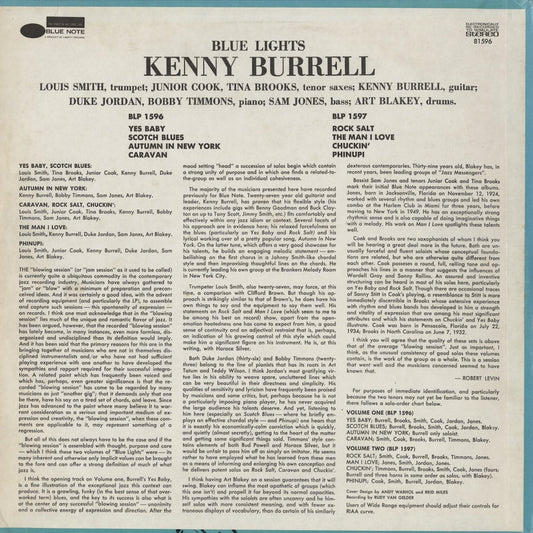 Kenny Burrell – Blue Lights Volume 1 (BST 81596) LP US Blue Note – Liberty|中古LP