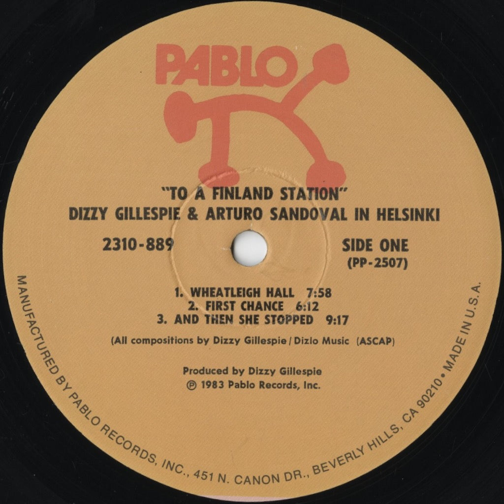 Dizzy Gillespie And Arturo Sandoval - To A Finland Station (2310-889) 1983 US Pablo|中古LP