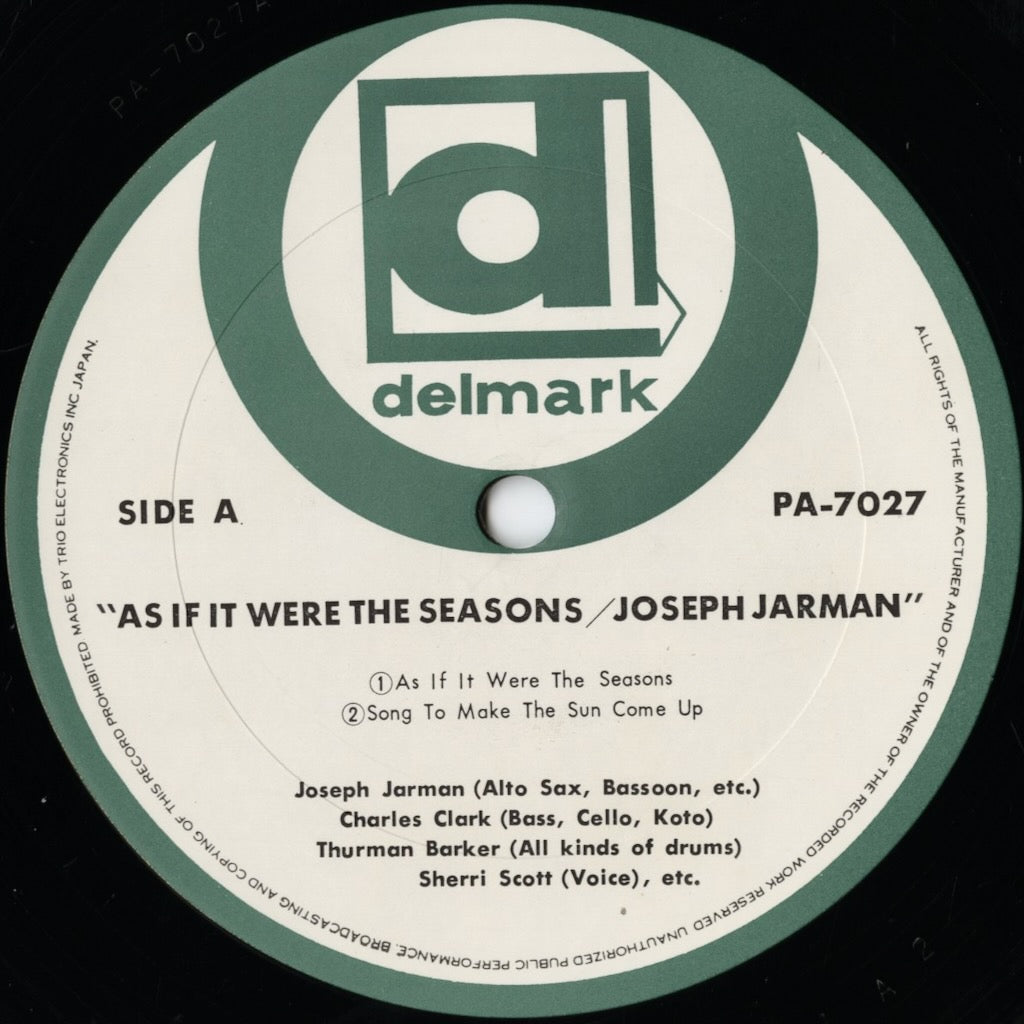 Joseph Jarman / ジョセフ・ジャーマン / As If It Were The Seasons (PA-7027)