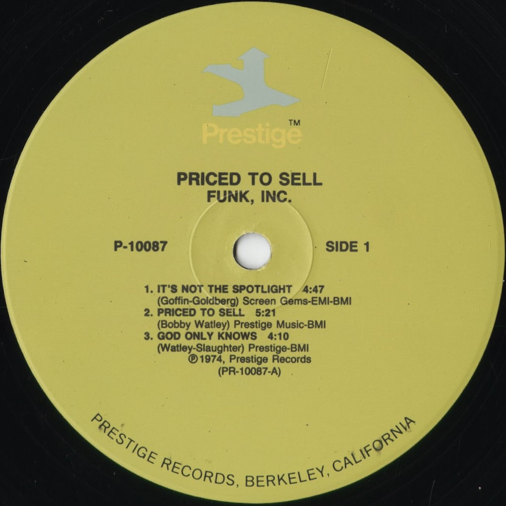 Funk Inc - Priced To Sell (P-10087) 1993 US Prestige|中古LP