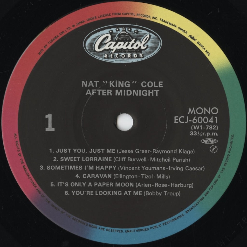 Nat King Cole - After Midnight (ECJ-60041) 1980s JPN Capitol - 東芝EMI|中古LP