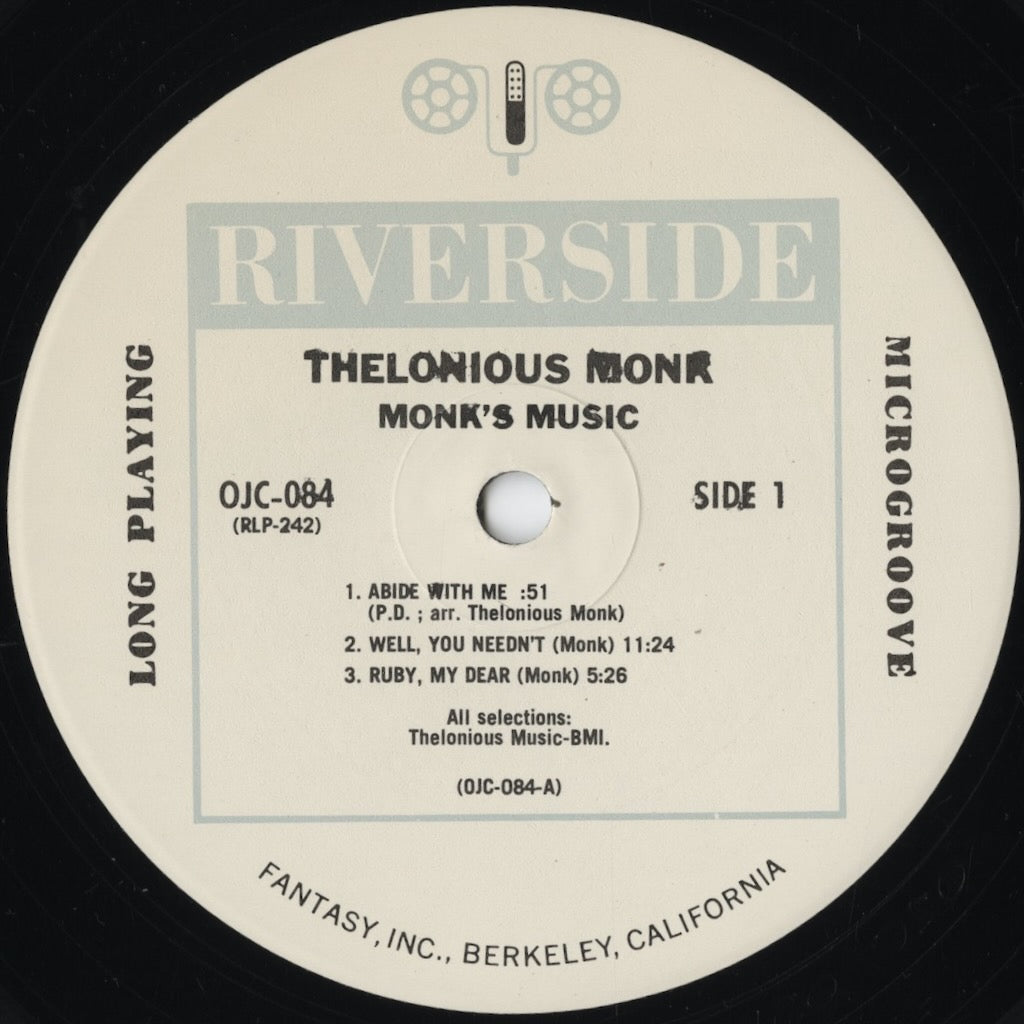 Thelonious Monk - Monk's Music (OJC-084) 1983 US Riverside / OJC|中古LP