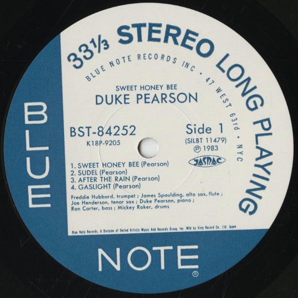 Duke Pearson / デューク・ピアソン / Sweet Honey Bee (K18P 9205)