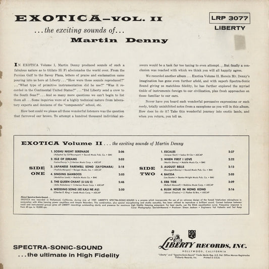 Martin Denny / マーチン・デニー / Exotica Vol. II -MONO(LRP 3077)