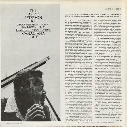Oscar Peterson - Canadiana Suite (LS86010) 1965 US Limelight|中古LP