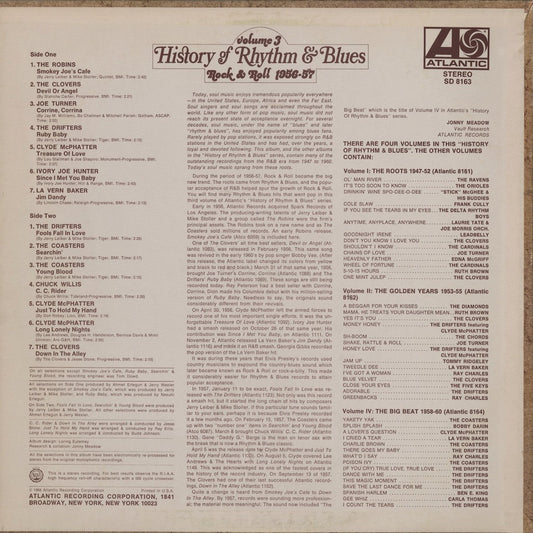 V.A. – History Of Rhythm & Blues Vol.3: Rock & Roll 1956–57 (SD 8163) LP 1968 US Atlantic オリジナル盤