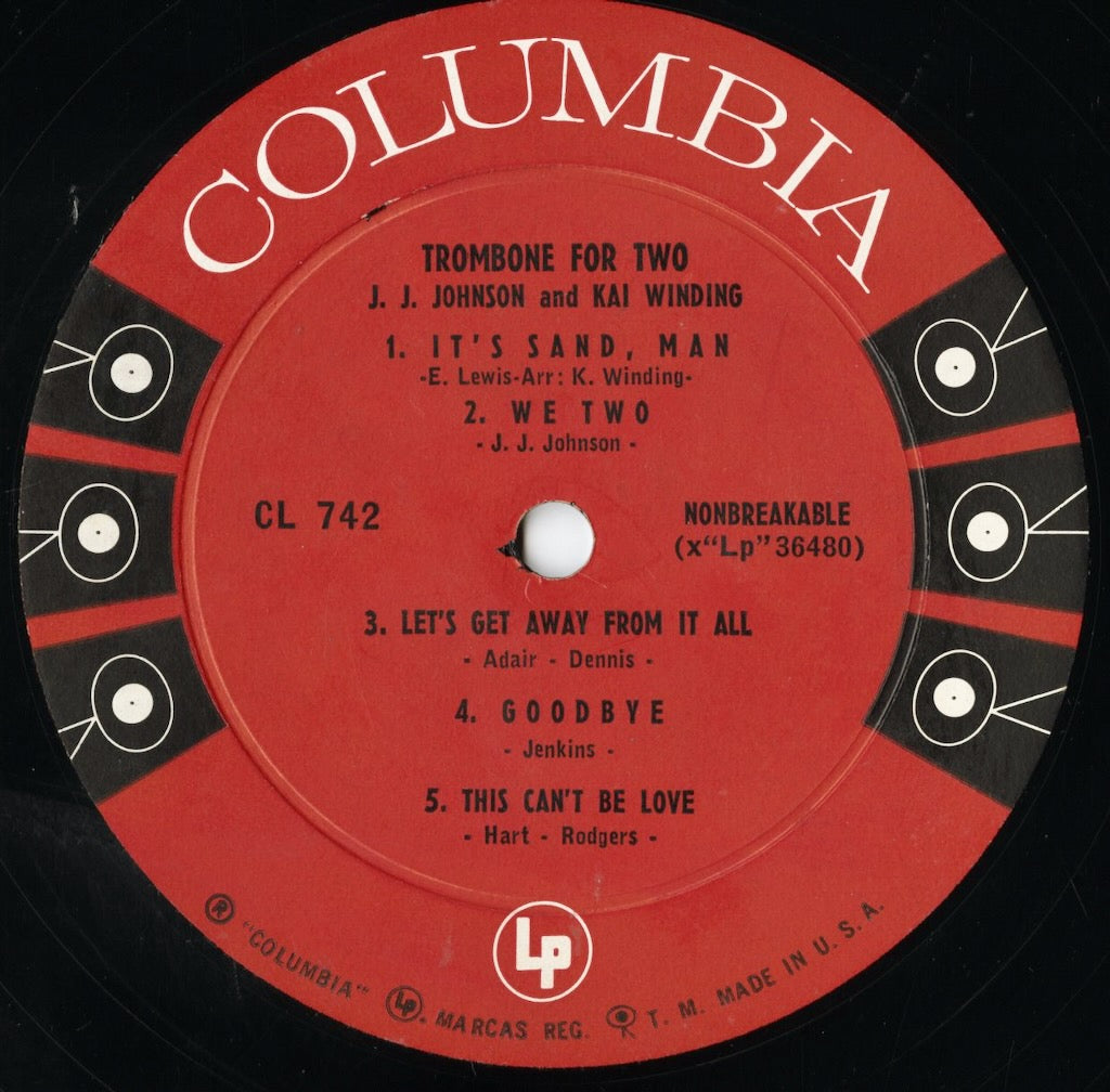 J.J. Johnson And Kai Winding / J.J. ジョンソン, カイ・ウィンディング / Trombone For Two (CL 742)
