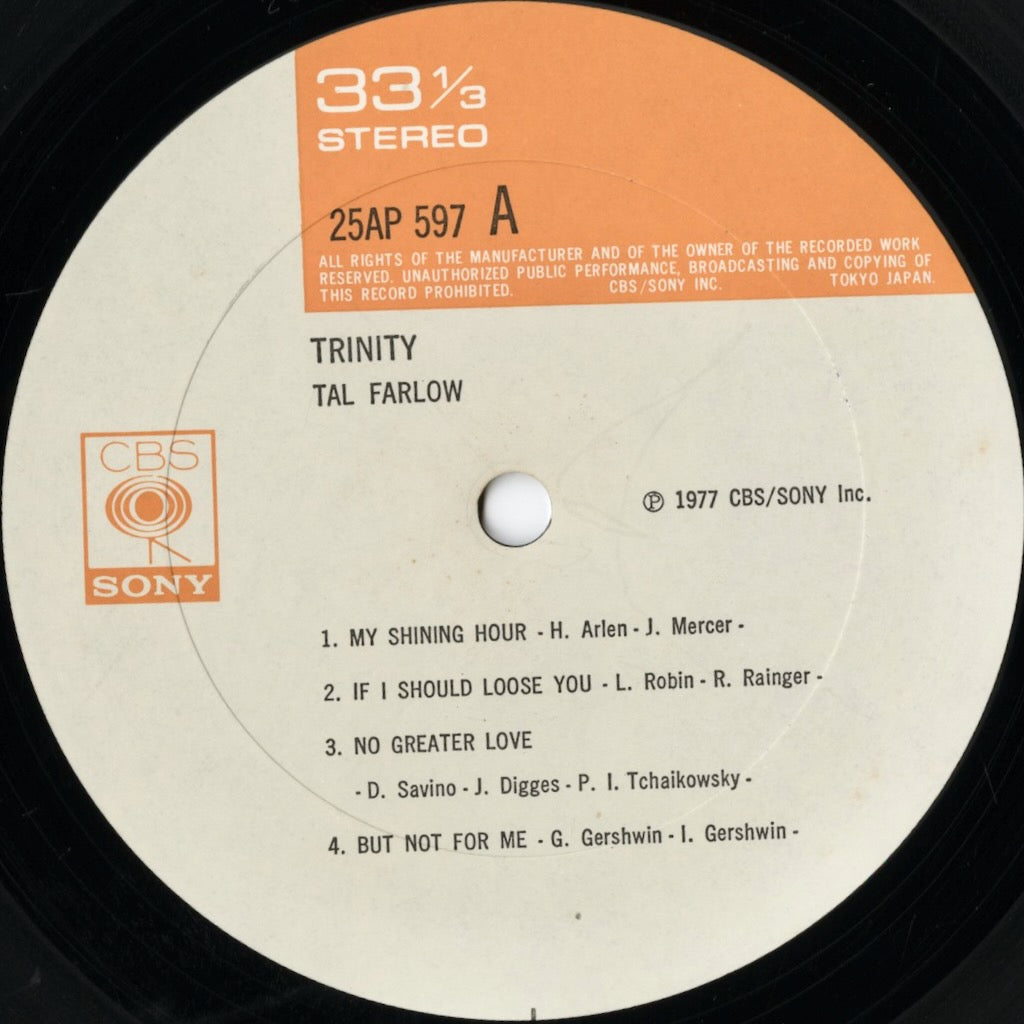 Tal Farlow / タル・ファーロウ / Trinity (25AP-597)