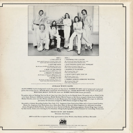 Average White Band / アヴェレージ・ホワイト・バンド / AWB (SD 7308)
