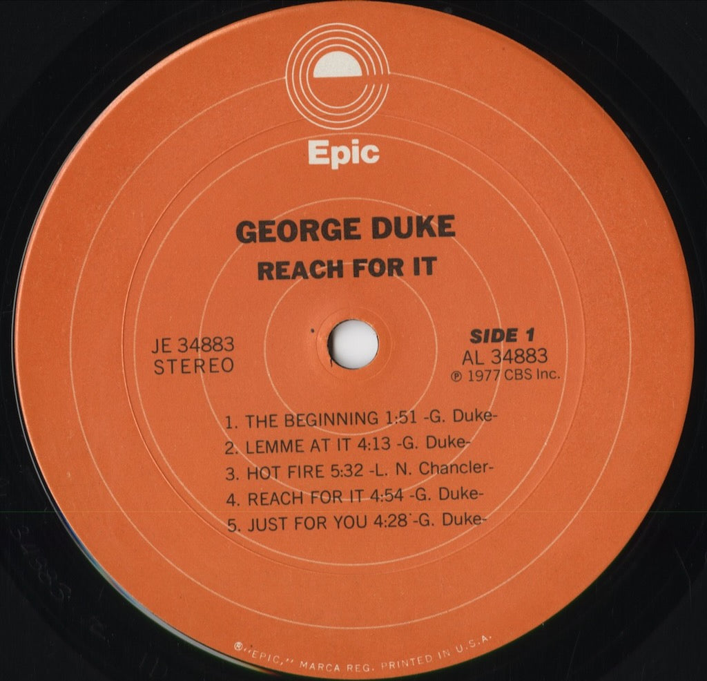 George Duke - Reach For It (JE34883) 1977 US Epic|中古LP
