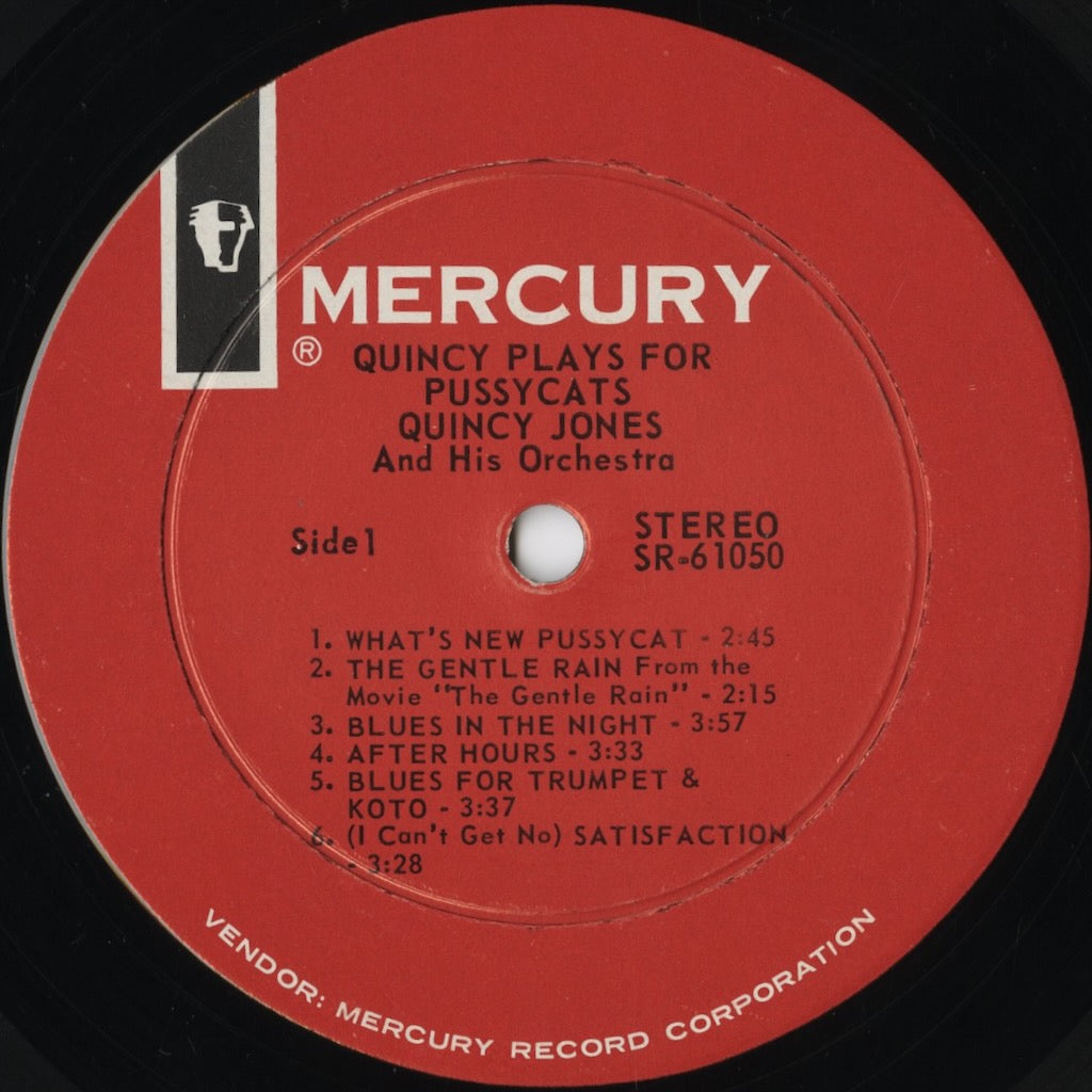 Quincy Jones - Quincy Plays For Pussycats (SR-61050) LP 1965 US Mercury|中古LP