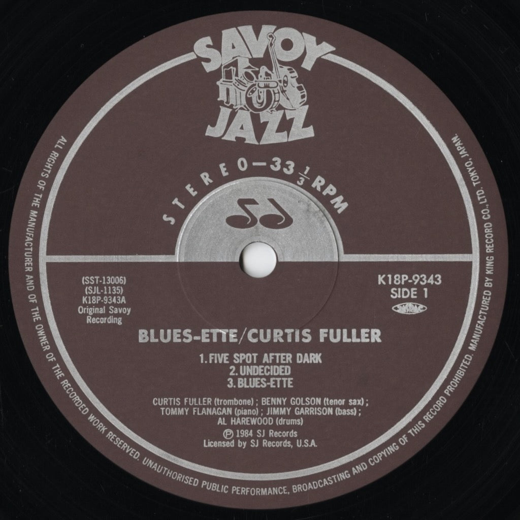 Curtis Fuller - Blues-Ette (K18P-9343) 1984 JPN Savoy|中古LP