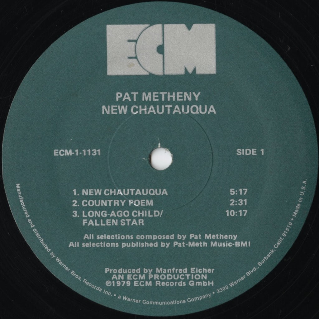 Pat Metheny - New Chautauqua (ECM-1-1131) LP 1979 US ECM|中古LP