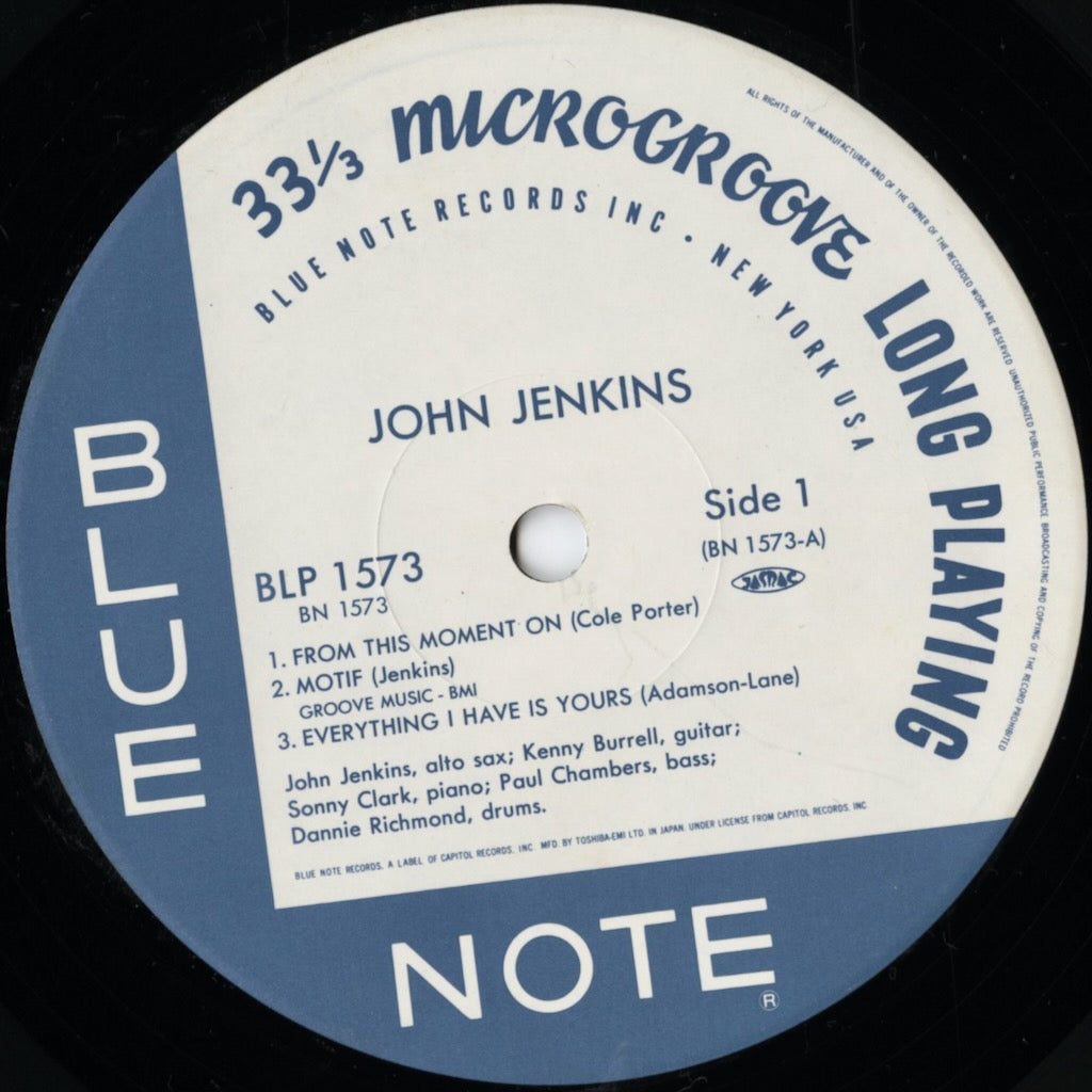 John Jenkins / ジョン・ジェンキンス / John Jenkins With Kenny Burrell (BN 1573)