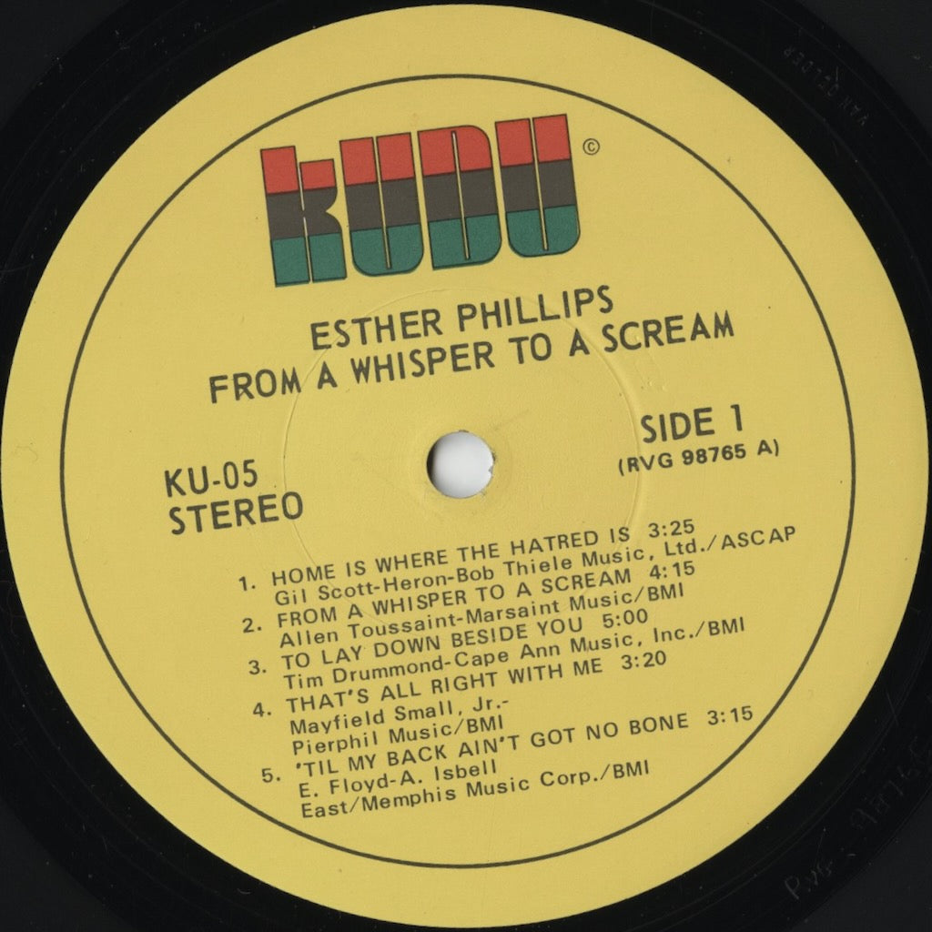 Esther Phillips – From A Whisper To A Scream (KU-05) LP 1971 US KUDU | 中古LP