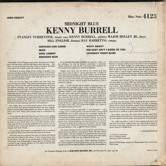 Kenny Burrell - Midnight Blue (BLP 4123) 1963 US Blue Note|中古LP