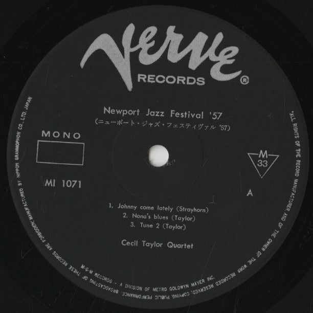 Cecil Taylor / セシル・テイラー / At Newport '57 (MI-1071)