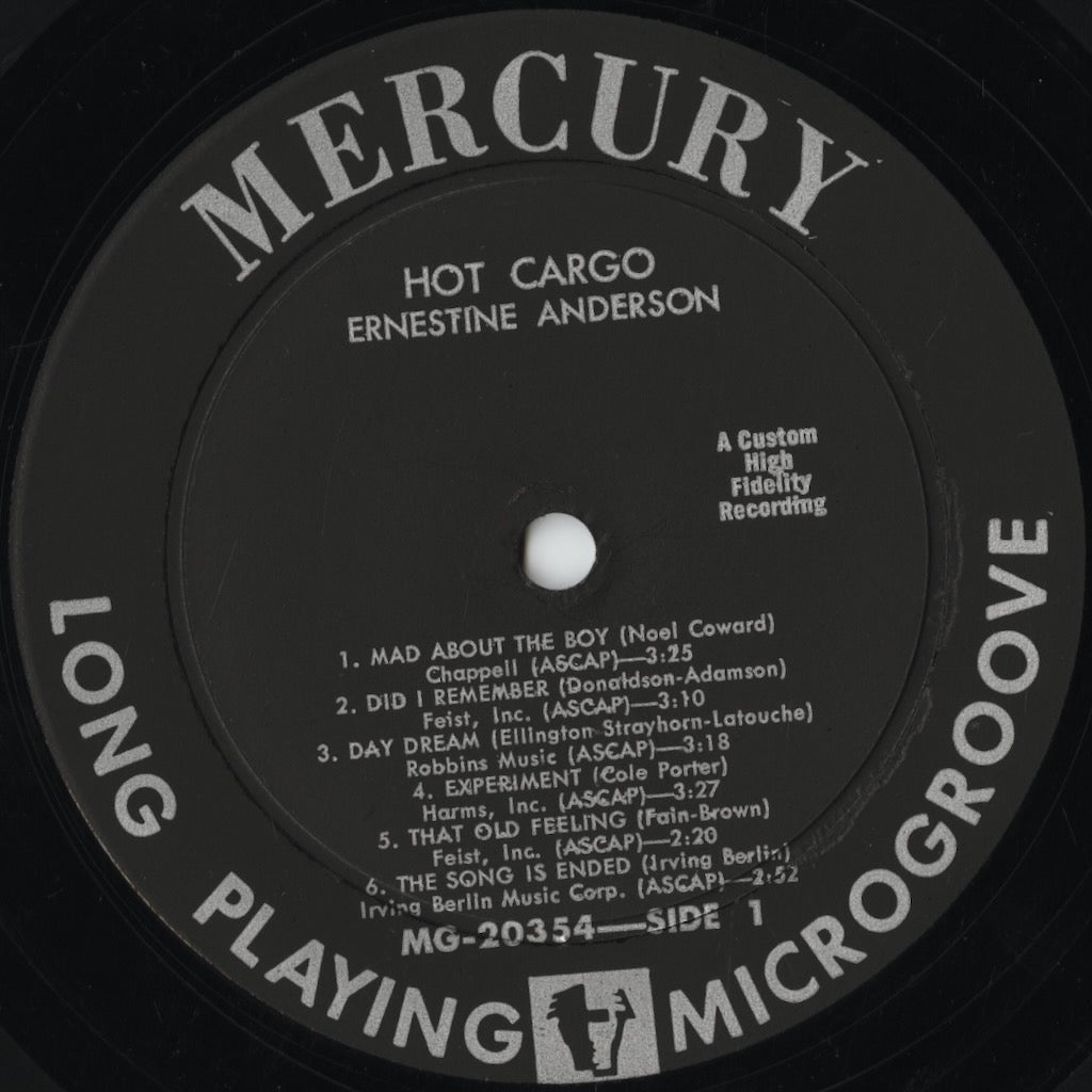 Ernestine Anderson – Hot Cargo (MG 20354) LP 1958 US Mercury | 中古LP