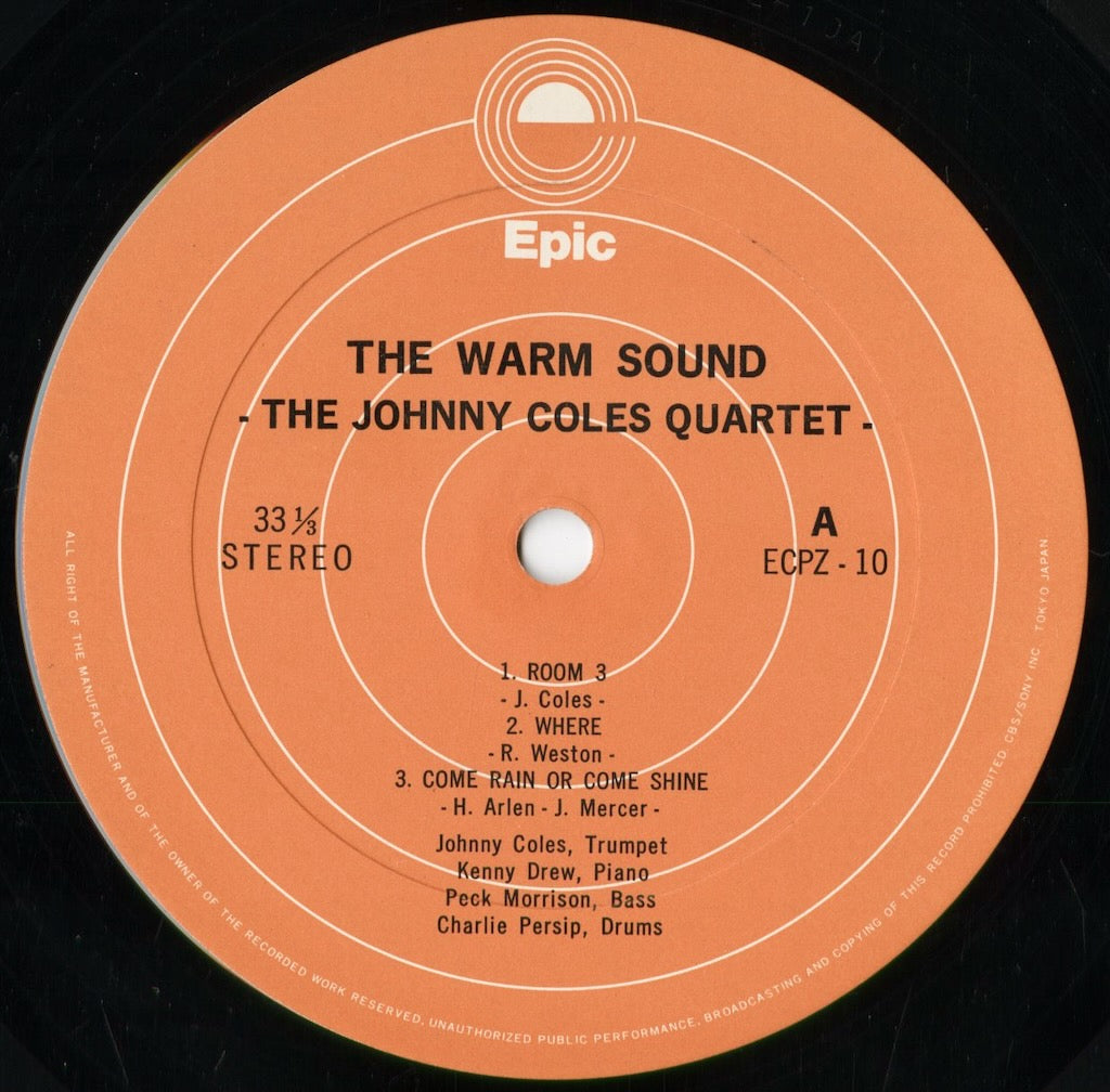 Johnny Coles - The Warm Sound (ECPZ-10) LP 1974 JPN Epic|中古LP