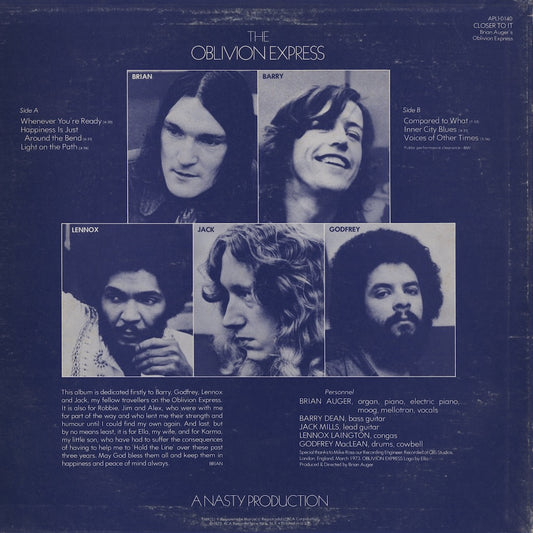 Brian Auger / ブライアン・オーガー / Closer To It! (APL1-0140)