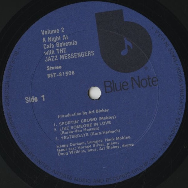Art Blakey / ジャズ・メッセンジャーズ / The Jazz Messengers At Cafe Bohemia Volume 2 (BST-81508)