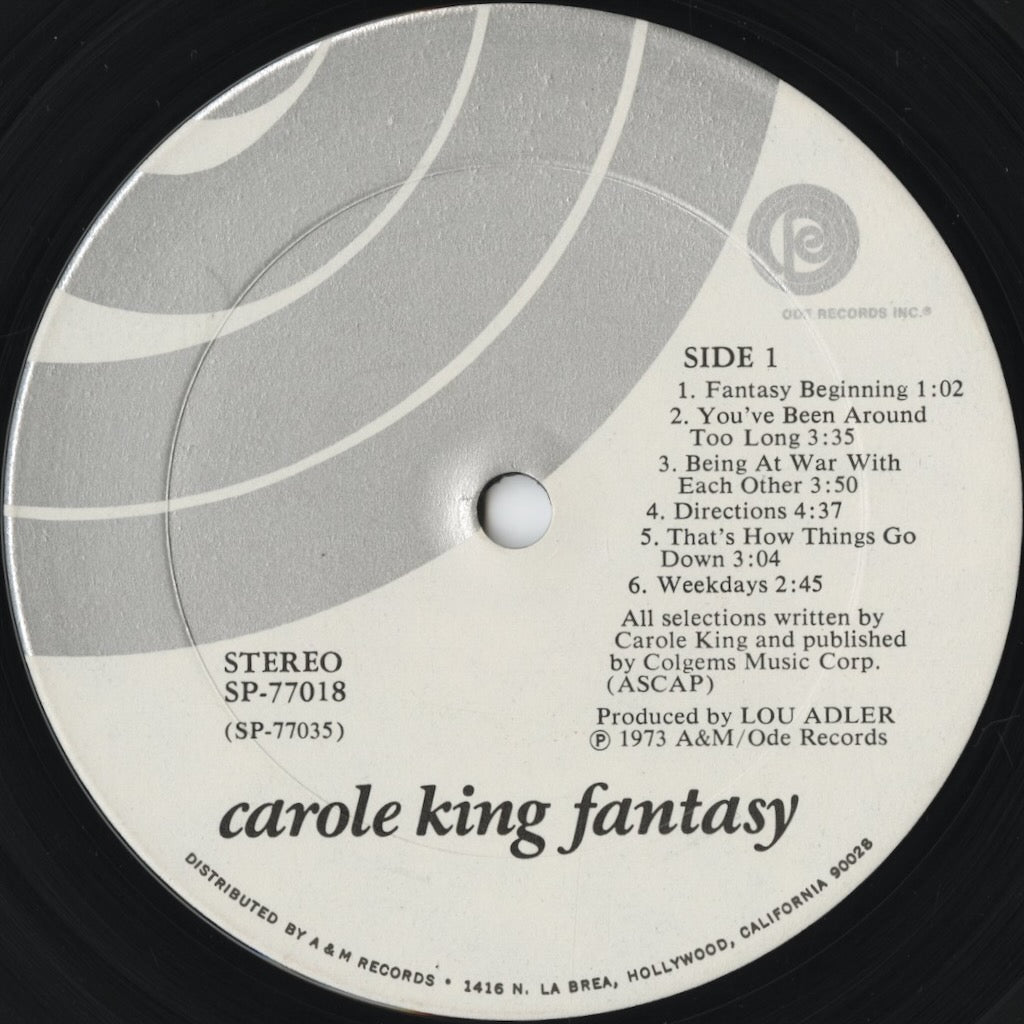 Carole King – Fantasy (SP77018) LP 1973 US ODE | 中古LP
