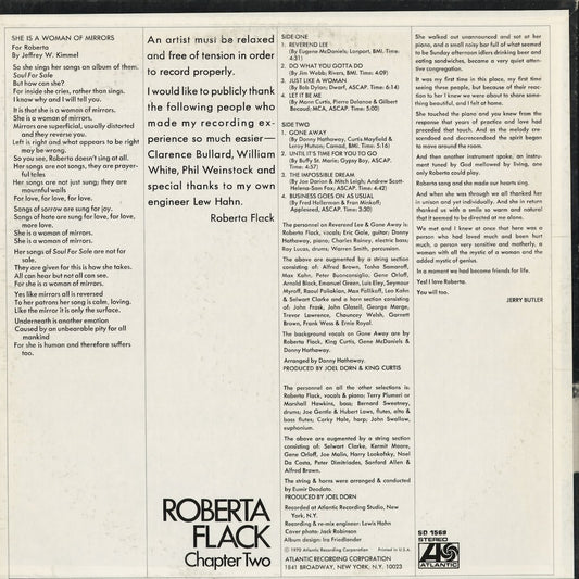 Roberta Flack – Chapter Two (SD 1569) 1970 US Atlantic|中古LP