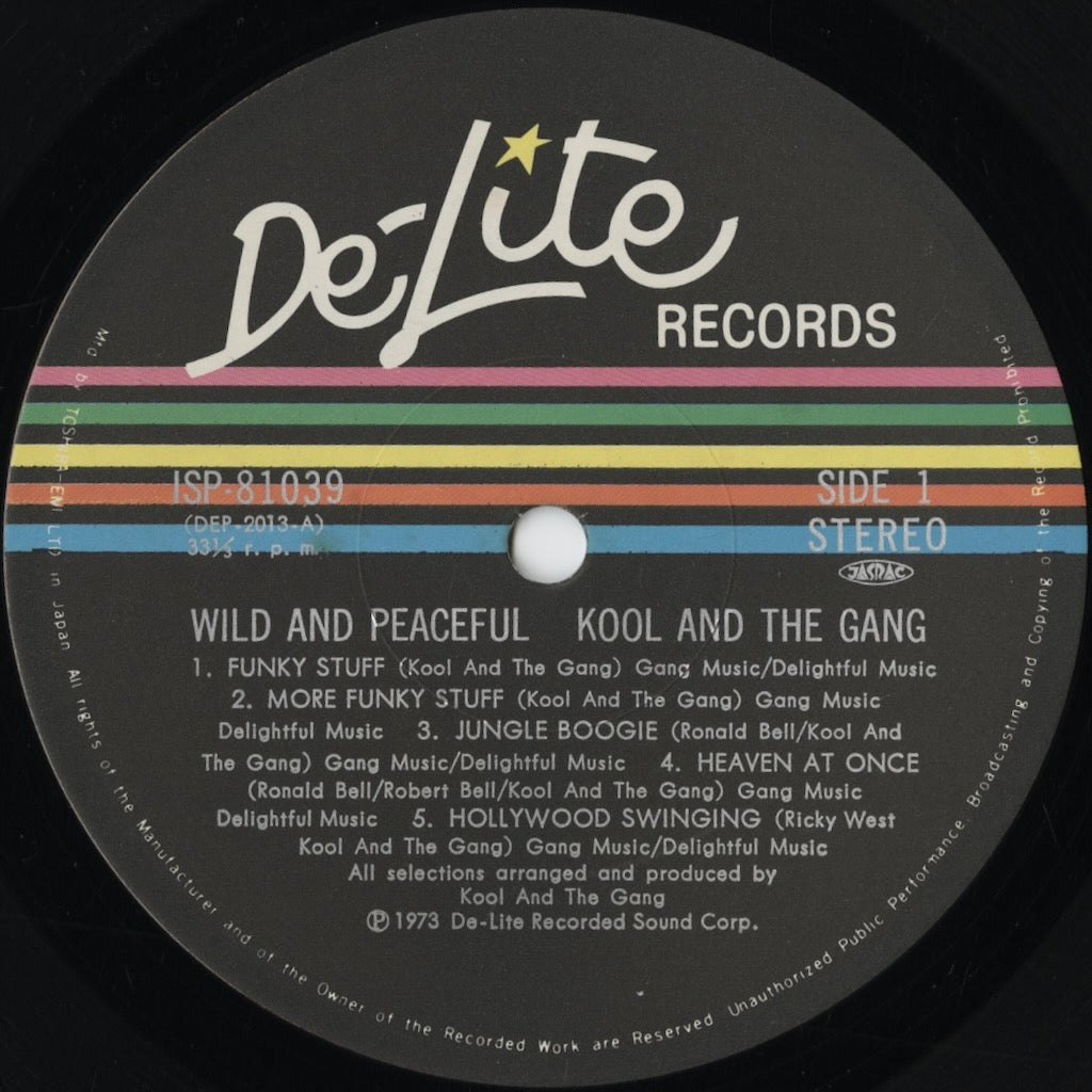 Kool & The Gang - Wild And Peaceful (ISP-81039) LP 1974 JPN De-Lite|中古LP