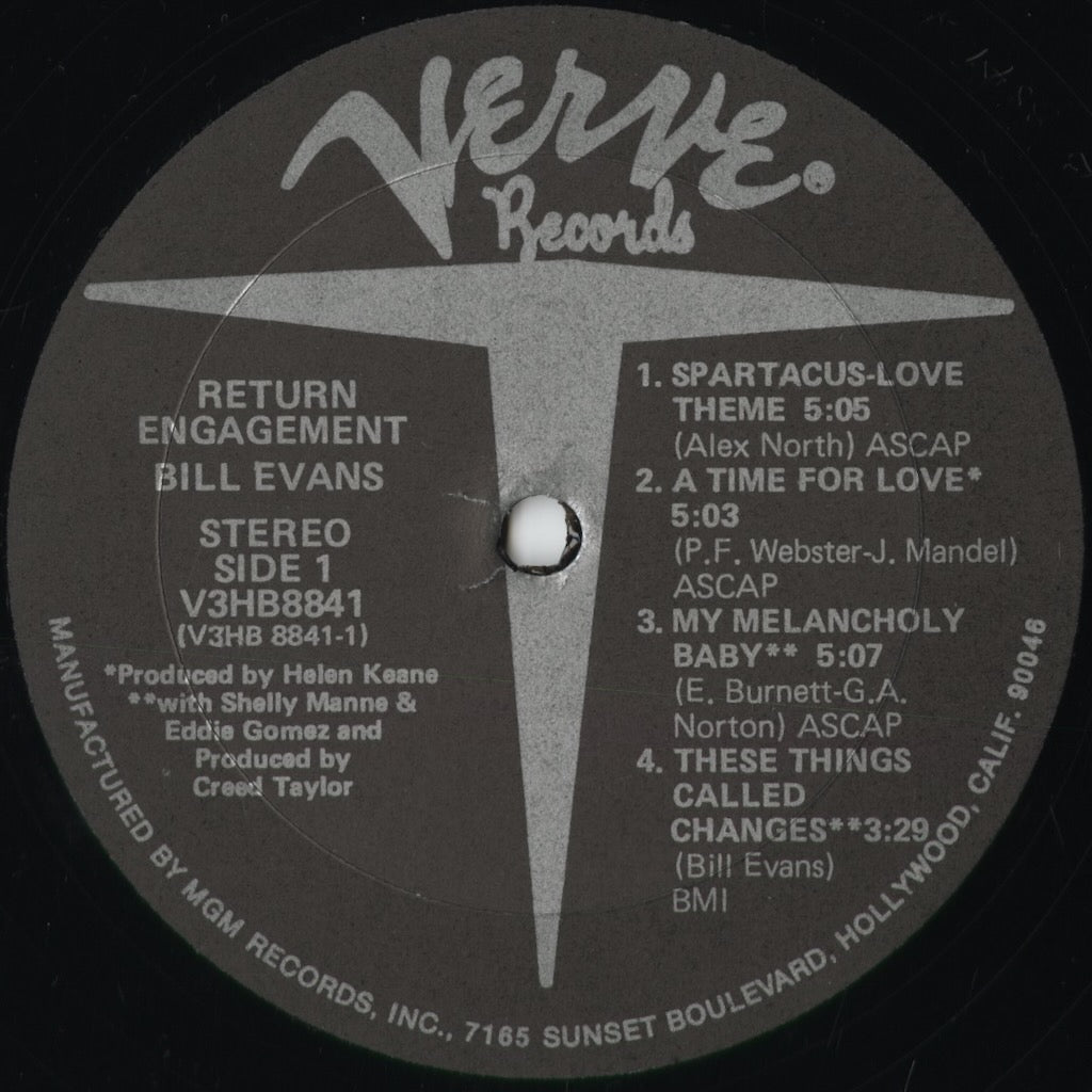 Bill Evans - Verve Return Engagement (V3HB-8841) 1974 US Verve|中古LP