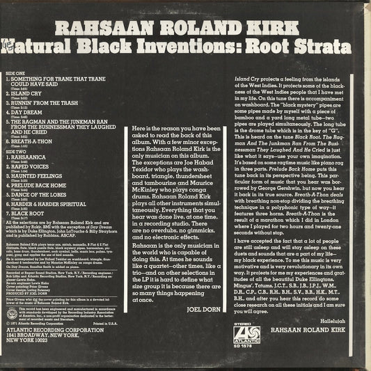 Roland Kirk - Natural Black Inventions: Root Strata (SD 1578) 1971 US Atlantic|中古LP